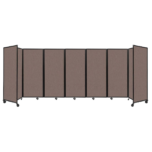 Room Divider 360 Folding Portable Partition 19'6" x 6'10" Latte Fabric